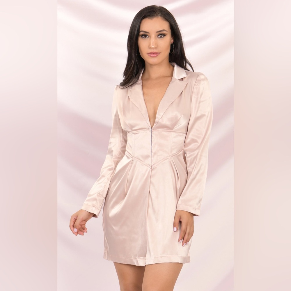Muave corset Blazer Dress